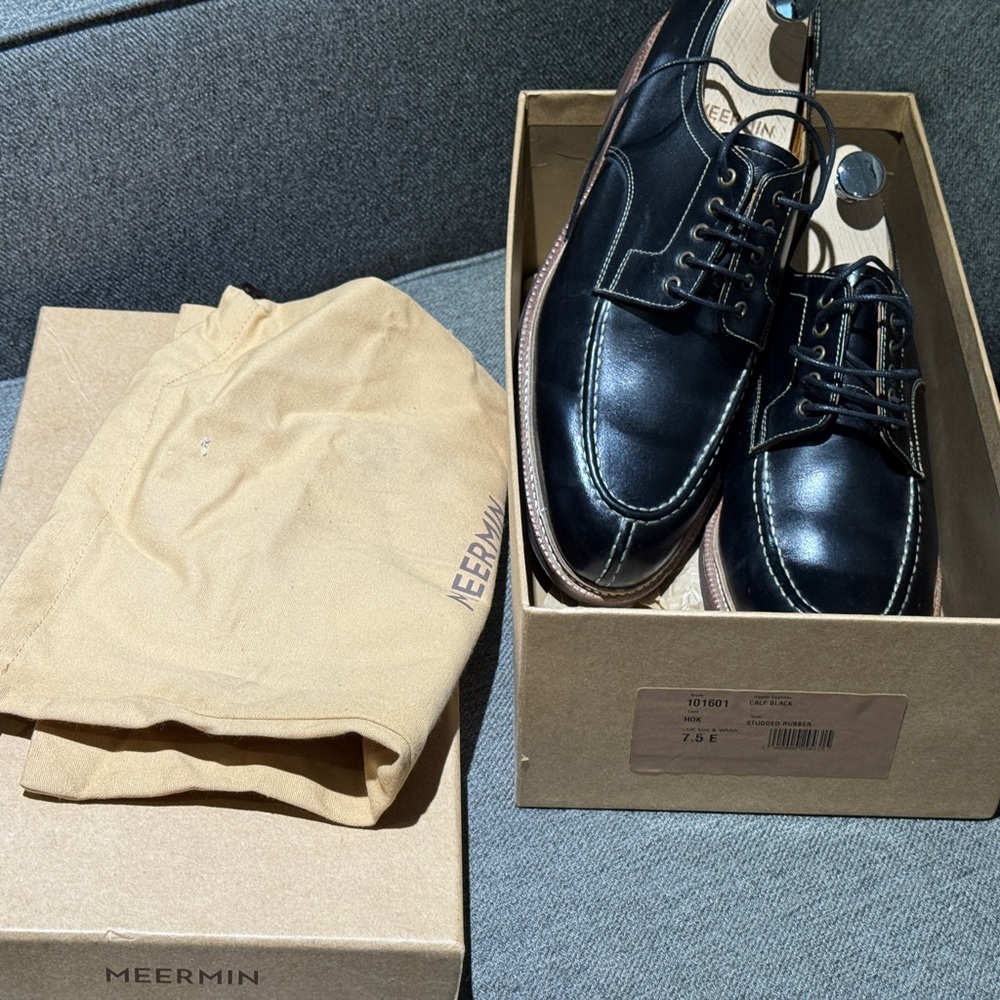 Meermin Black Oxford Shoes Classic Formal Elegance